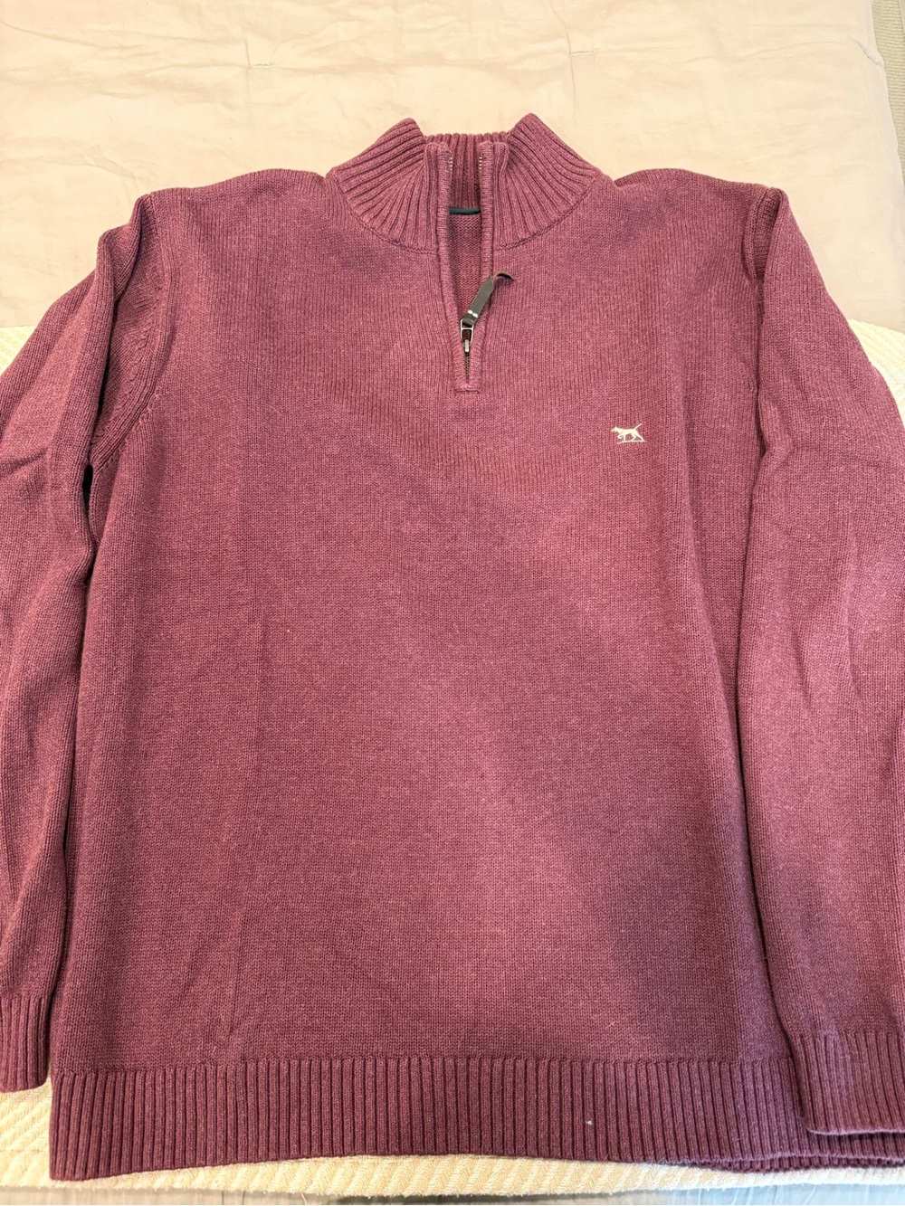 Rodd & Gunn Merrick Bay 1/4 Zip Sweater - Burgundy